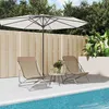 Image de vidaXL Vidaxl Chaises De Plage Pliantes 2pcs Textilène Acier Enduit De Poudre
