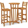 Image de vidaXL Vidaxl Ensemble De Salle À Manger De Jardin 3 Pcs Bois D'acacia Solide