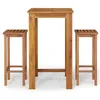Image de vidaXL Vidaxl Ensemble De Salle À Manger De Jardin 3 Pcs Bois D'acacia Solide