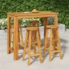 Image de vidaXL Ensemble de salle à manger de jardin 5 pcs Bois d'acacia solide
