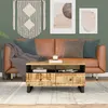 Image de vidaXL Table basse 80x54x40 cm Bois de manguier solide et d'ingénierie351954