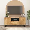 Image de vidaXL Meuble TV 105x33,5x46 cm bois de manguier et d'ingénierie