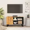 Image de vidaXL Meuble TV 80x33x46 cm bois de manguier et d'ingénierie