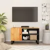 Image de vidaXL Meuble TV 80x33x46 cm bois d'acacia solide et d'ingénierie