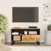 Image de vidaXL Meuble TV 80x33x46 cm bois de manguier et d'ingénierie