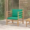 Image de vidaXL Canapé de jardin avec coussins vert bambou362296