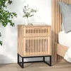 Image de vidaXL Table de chevet 40x30x55,5 cm bois d'ingÃ©nierie et fer