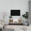 Image de vidaXL Meuble TV blanc 105x30x45 cm bois d'ingénierie et fer352097