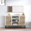 Image de vidaXL Buffet blanc 105x30x65 cm bois d'ingénierie352118