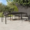 Image de Vidaxl Table De Jardin Marron 250x100x75 Cm Poly Rattan