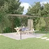 Image de vidaXL Belvédère beige 4x4 m 180 g/m² tissu et acier