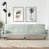 Image de vidaXL Canapé-lit avec coussins gris clair velours351857