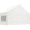 Image de vidaXL Vidaxl Belvédère Avec Toit Blanc 5,88x2,23x3,75 M Polyéthylène