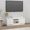 Image de vidaXL Meuble TV avec porte Blanc 102x30x36 cm823350