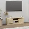 Image de vidaXL Meuble TV avec porte Chêne sonoma 102x30x36 cm823353