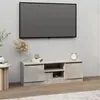 Image de vidaXL Meuble TV avec porte Gris béton 102x30x36 cm823354