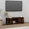 Image de vidaXL Meuble TV avec porte Chêne fumé 102x30x36 cm823355