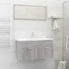 Image de vidaXL Ensemble de meubles de salle de bain 2 pcs Sonoma gris826624