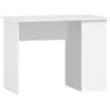 Image de Bureau 100 x 55 x 75 cm en bois contreplaquÃ© blanc avec 2 Ã©tagÃ¨res, minimaliste et mural