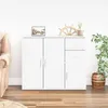 Image de vidaXL Buffet Blanc 91x29,5x75 cm Bois d'ingénierie823269