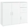 Image de vidaXL Buffet Blanc 91x29,5x75 cm Bois d'ingÃ©nierie