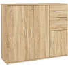 Image de vidaXL Vidaxl Buffet Chêne Sonoma 91x29,5x75 Cm Bois D'ingénierie