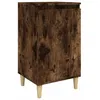 Image de vidaXL Table de chevet chÃªne fumÃ© 40x35x70 cm bois d'ingÃ©nierie