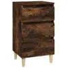 Image de vidaXL Table de chevet chÃªne fumÃ© 40x35x70 cm bois d'ingÃ©nierie