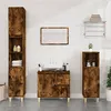 Image de vidaXL Armoire de bain chêne fumé 30x30x190 cm bois d'ingénierie819793
