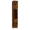 Image de vidaXL Vidaxl Armoire De Bain Chêne Fumé 30x30x190 Cm Bois D'ingénierie