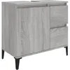 Image de vidaXL Vidaxl Armoire De Bain Sonoma Gris 65x33x60 Cm Bois D'ingénierie
