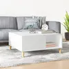 Image de vidaXL Table basse blanc 80x80x36,5 cm bois d'ingénierie821092