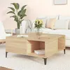 Image de vidaXL Table basse chêne sonoma 80x80x36,5 cm bois d'ingénierie