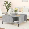 Image de vidaXL Table basse gris béton 80x80x36,5 cm bois d'ingénierie