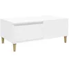 Image de vidaXL Table basse Blanc 90x50x36,5 cm Bois d'ingÃ©nierie