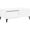 Image de vidaXL Table basse Blanc 90x50x36,5 cm Bois d'ingÃ©nierie