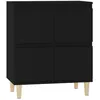 Image de vidaXL Buffet Noir 60x35x70 cm Bois d'ingÃ©nierie