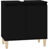 Image de vidaXL Vidaxl Meuble D'évier Noir 58x33x60 Cm Bois D'ingénierie