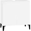 Image de vidaXL Meuble d'Ã©vier blanc 58x33x60 cm bois d'ingÃ©nierie