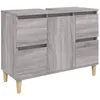 Image de vidaXL Vidaxl Meuble D'évier Sonoma Gris 80x33x60 Cm Bois D'ingénierie