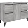 Image de vidaXL Vidaxl Meuble D'évier Sonoma Gris 80x33x60 Cm Bois D'ingénierie