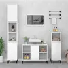 Image de vidaXL Meuble d'évier blanc brillant 80x33x60 cm bois d'ingénierie