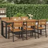 Image de vidaXL Table de jardin et pieds en forme de U 200x90x75 cm bois acacia319518
