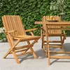 Image de vidaXL Chaises de jardin pliantes lot de 2 61x67x90cm bois massif teck362758