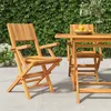 Image de vidaXL Chaises de jardin pliantes lot de 2 55x61x90cm bois massif teck362760