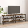 Image de vidaXL Meuble TV chêne fumé 160x30x50 cm bois d'ingénierie826751