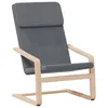 Image de vidaXL Chaise de relaxation Gris foncÃ© Tissu