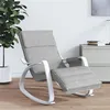 Image de vidaXL Chaise à bascule Gris clair Tissu351075
