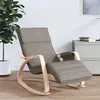 Image de vidaXL Chaise à bascule Taupe Tissu