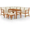 Image de Vidaxl Ensemble De Salle Ã Manger De Jardin Coussins 7 Pcs Bois Acacia